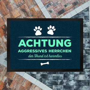 Achtung aggressives Herrchen Fußmatte