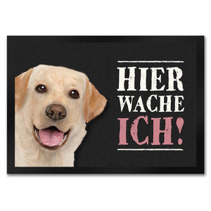 Hier wache ich! Labrador Fußmatte