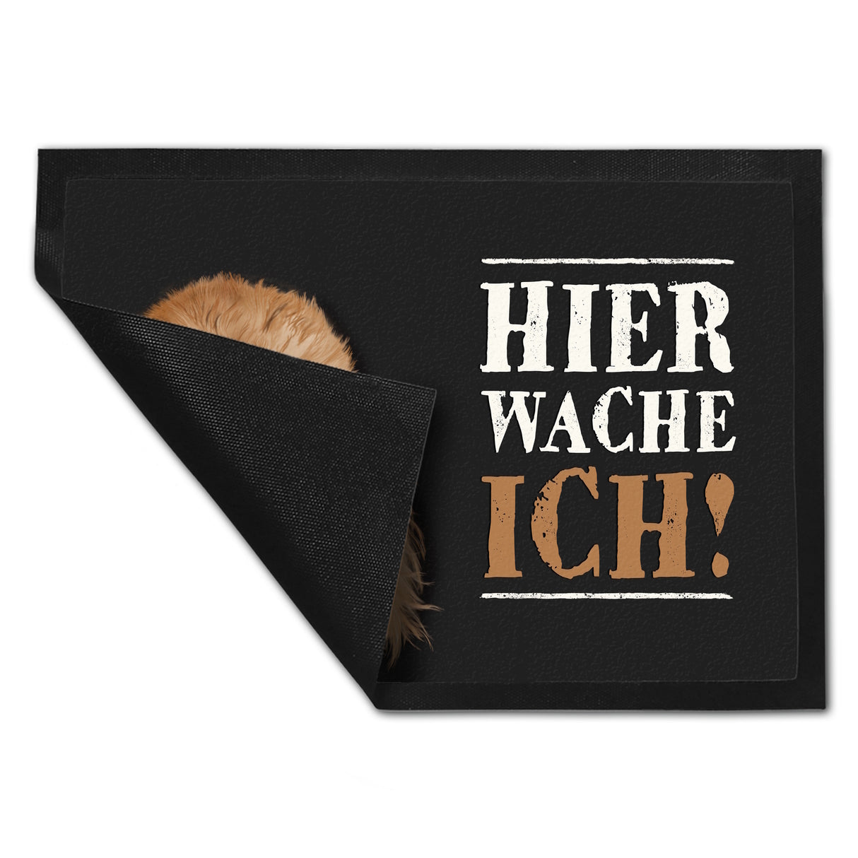 Hier wache ich! Pudel Fußmatte