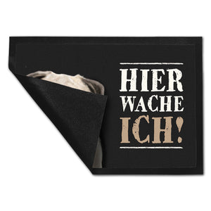 Hier wache ich! Mops Fußmatte