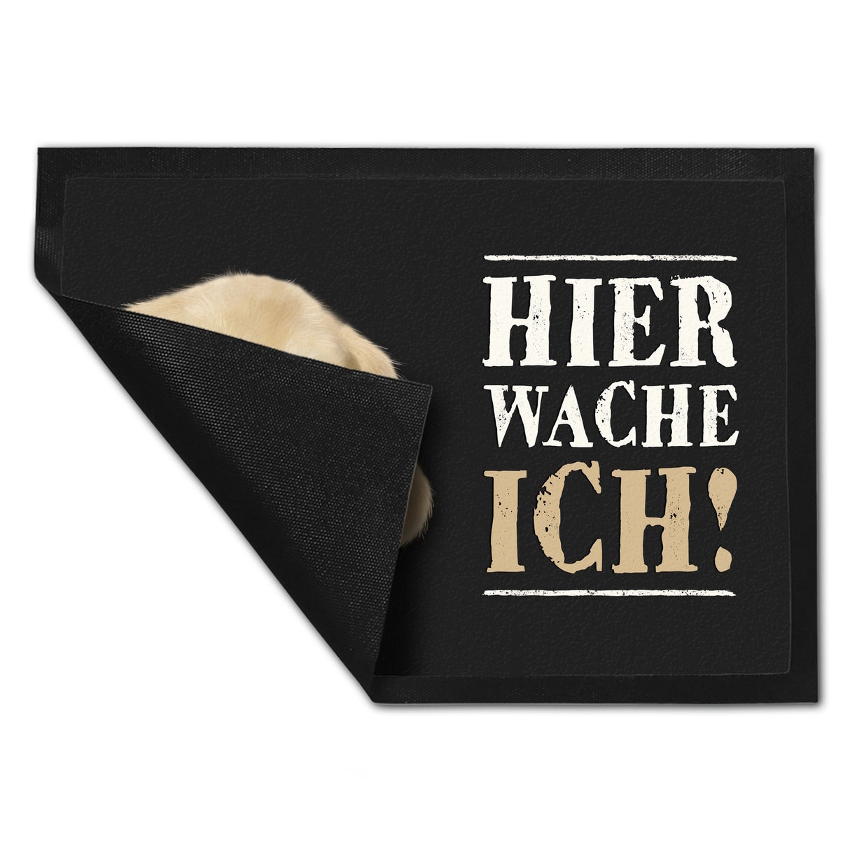 Hier wache ich! Golden Retriever Fußmatte