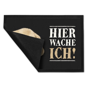 Hier wache ich! Golden Retriever Fußmatte