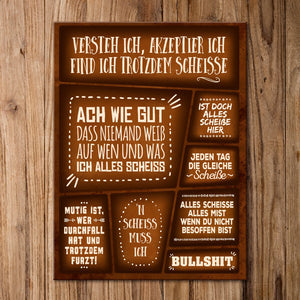 Statement Kühlschrankmagnete im 8er Set zum Thema: Alles scheiße