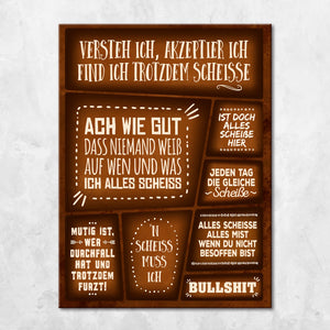 Statement Kühlschrankmagnete im 8er Set zum Thema: Alles scheiße