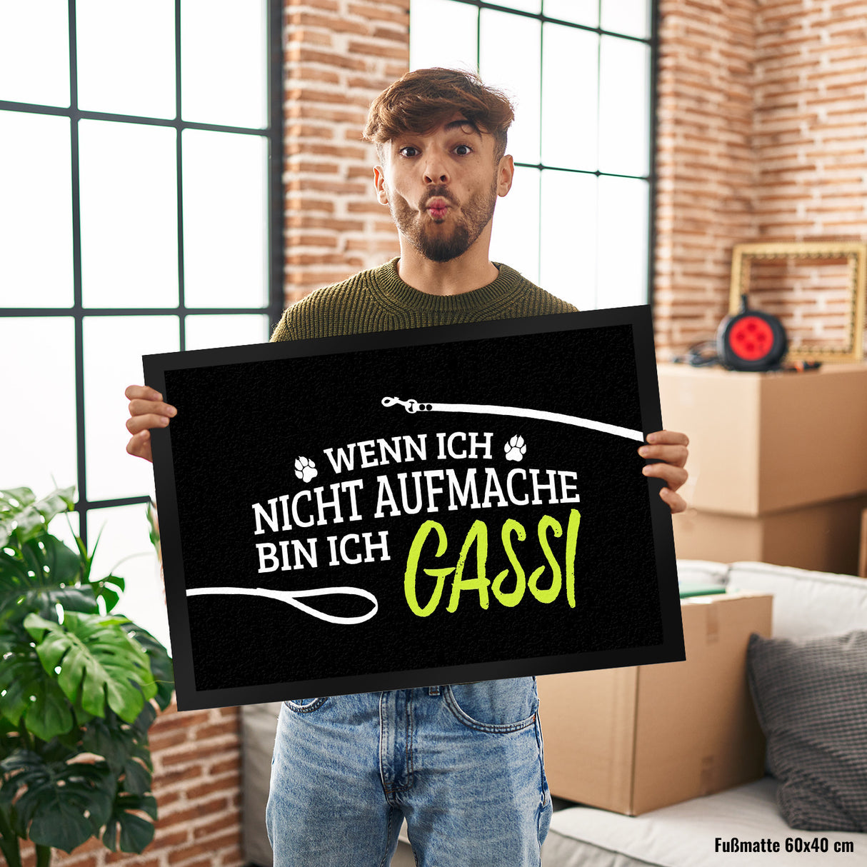 Wenn ich nicht aufmache, bin ich Gassi Fußmatte