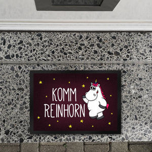 Komm Reinhorn Fußmatte mit Einhorn Motiv