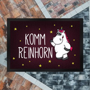 Komm Reinhorn Fußmatte mit Einhorn Motiv