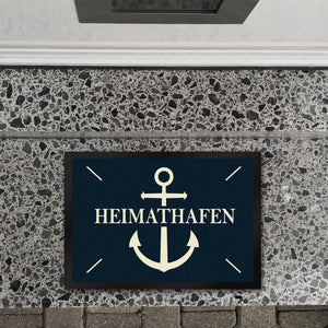 Heimathafen Fußmatte mit Anker Motiv