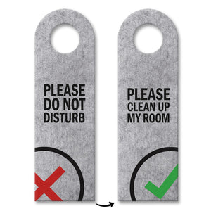 Please do not disturb oder Clean up my room Türhänger mit Symbolen