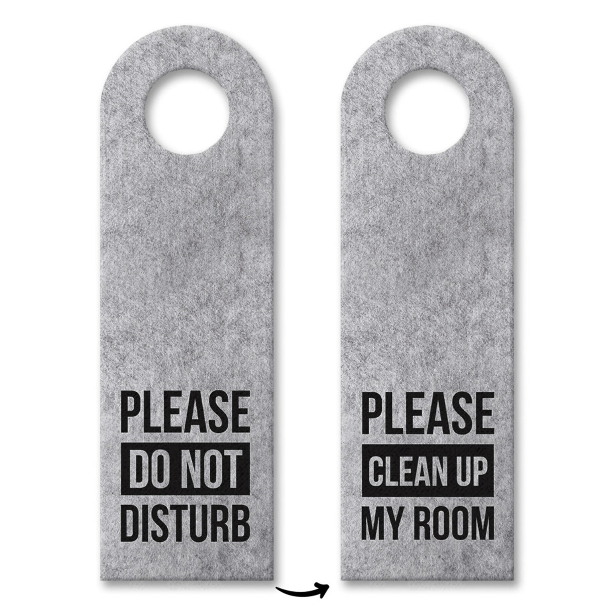 Please do not disturb oder Clean up my room Türhänger mit Balken