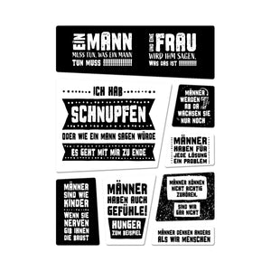 Männer Kühlschrankmagnete im 8er Set mit verschiedenen Sprüchen
