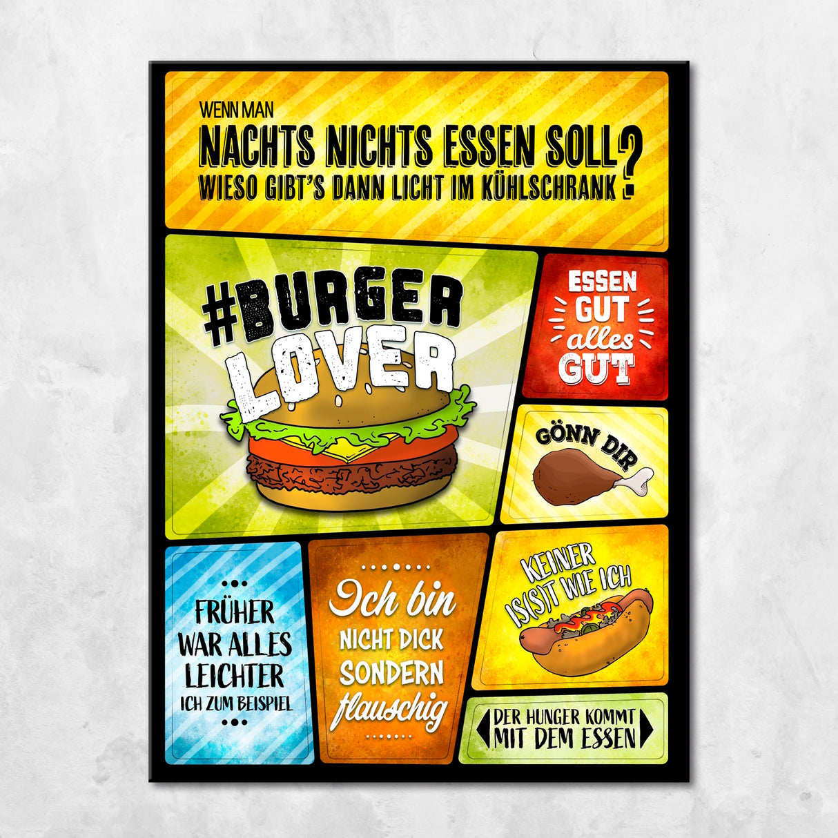 Fast Food Kühlschrankmagnete im 8er Set