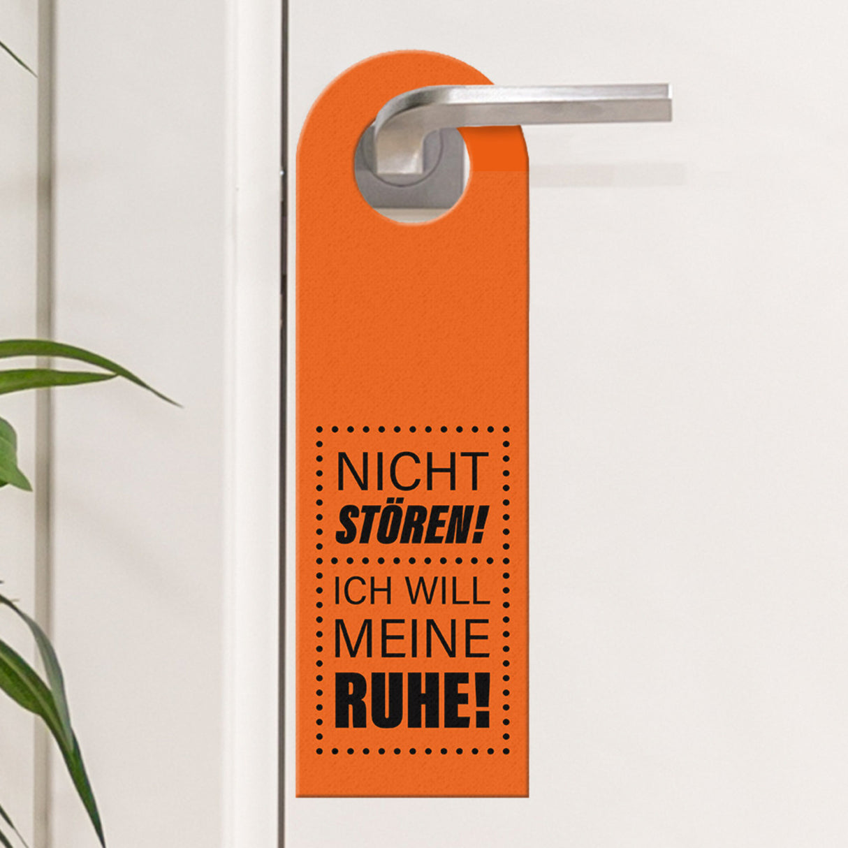 Nicht stören! Ich will meine Ruhe! Türhänger in Orange