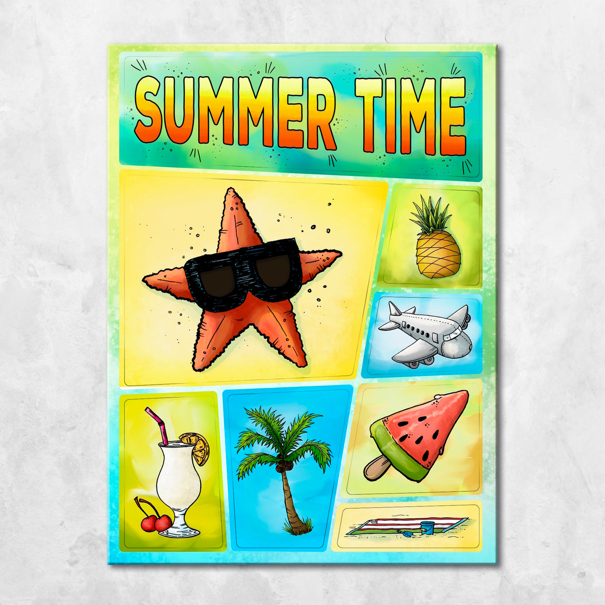 Sommer Kühlschrankmagnete im 8er Set