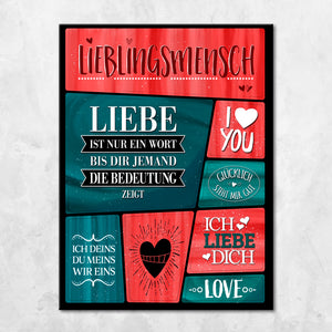 Liebe Kühlschrankmagnete im 8er Set
