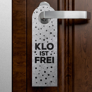 Klo ist besetzt oder Klo ist frei Türhänger