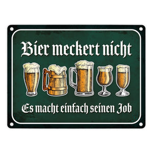 Bier macht einfach seinen Job Metallschild