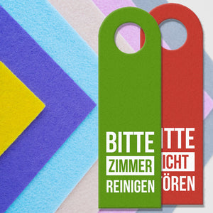 Bitte nicht stören oder Zimmer reinigen Türhänger -Grün