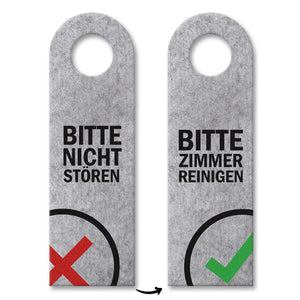 Bitte nicht stören oder Zimmer reinigen Türhänger mit Symbolen