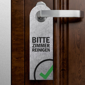 Bitte nicht stören oder Zimmer reinigen Türhänger mit Symbolen