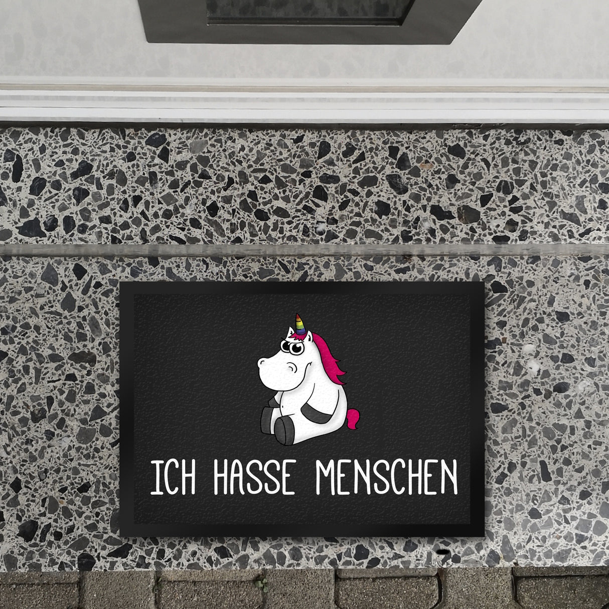 Ich hasse Menschen Honeycorns Einhorn Fußmatte