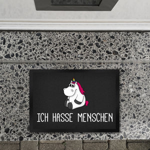 Ich hasse Menschen Honeycorns Einhorn Fußmatte