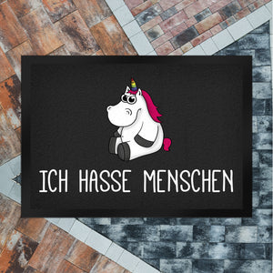 Ich hasse Menschen Honeycorns Einhorn Fußmatte