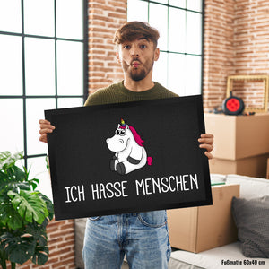 Ich hasse Menschen Honeycorns Einhorn Fußmatte
