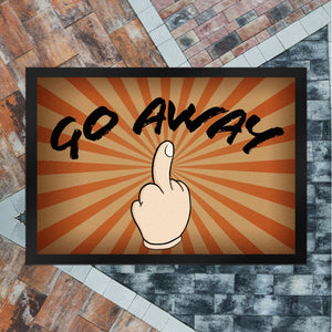 Go away Fußmatte mit Mittelfinger Motiv