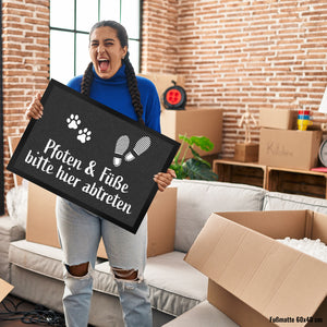 Pfoten und Füße bitte hier abtreten Fußmatte