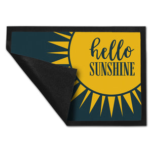 Hello Sunshine Vogel und Sonne Fußmatte