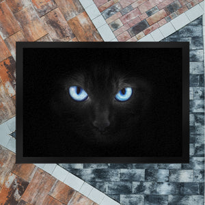Katzenaugen Fußmatte Katze Kater Auge Haustüre Wohnungstüre Böse Zuhause