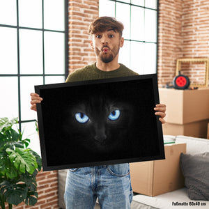 Katzenaugen Fußmatte Katze Kater Auge Haustüre Wohnungstüre Böse Zuhause