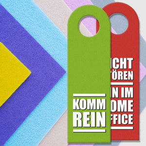 Nicht stören, Homeoffice oder Komm rein Türhänger -grün