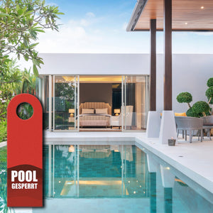 Pool gesperrt oder frei Türhänger