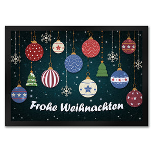 Frohe Weihnachten Christbaumkugeln Fußmatte