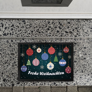 Frohe Weihnachten Christbaumkugeln Fußmatte