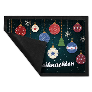 Frohe Weihnachten Christbaumkugeln Fußmatte