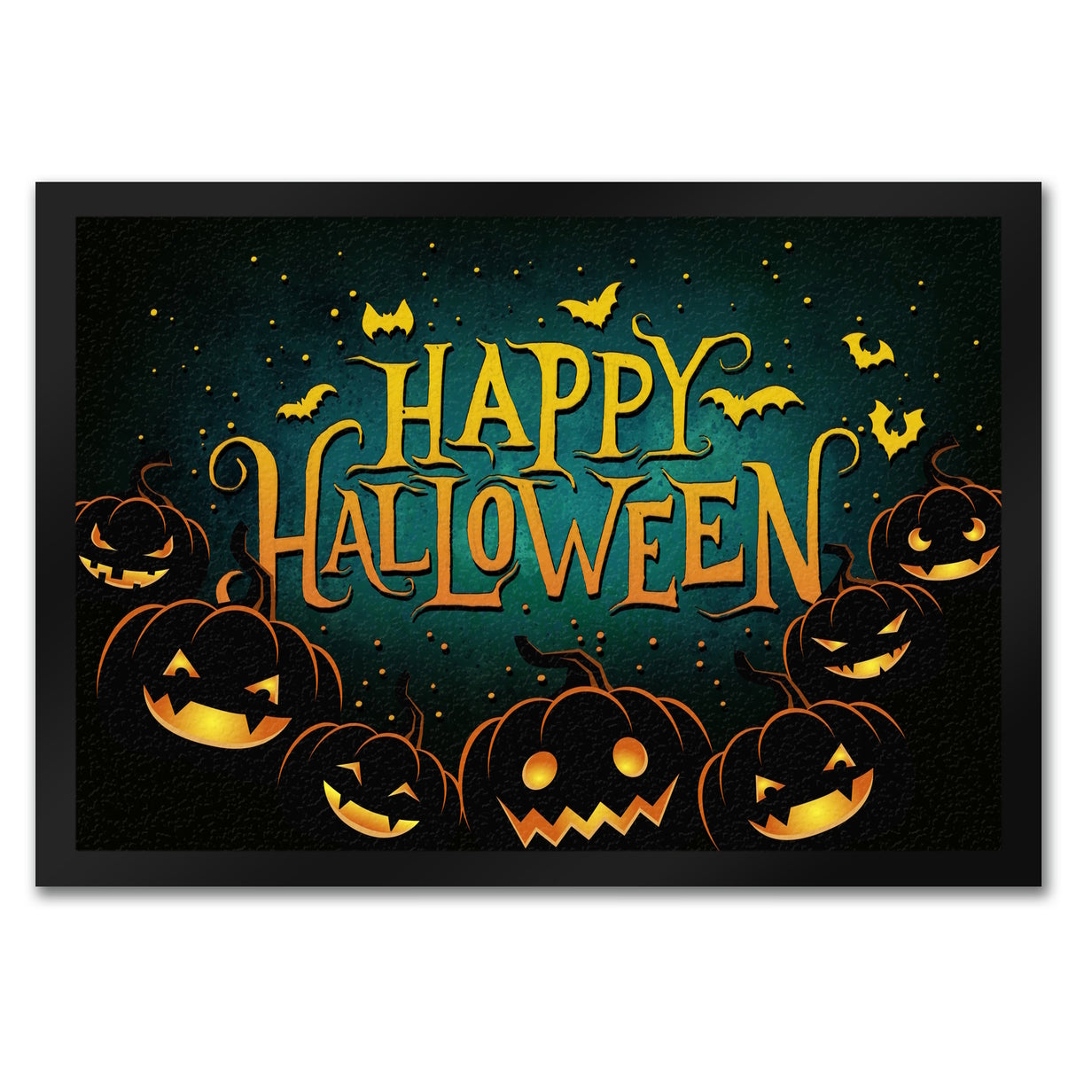 Happy Halloween Fußmatte mit Kürbis Motiv