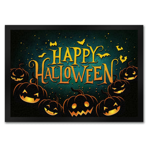 Happy Halloween Fußmatte mit Kürbis Motiv