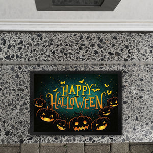 Happy Halloween Fußmatte mit Kürbis Motiv