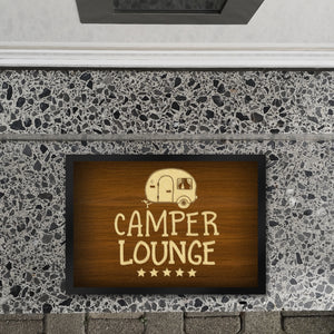 Camper-Lounge Fußmatte mit Wohnwagen Motiv VIP Wohnwagen Wohnmobil Urlaub Gast Gäste