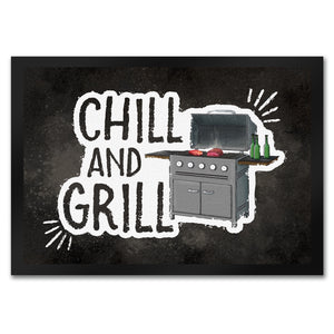 Chill and grill Fußmatte mit Elektrogrill Motiv