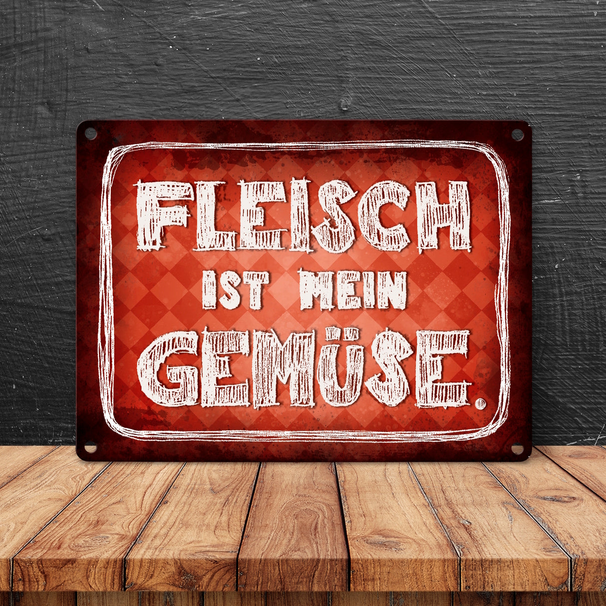 Fleisch ist mein Gemüse Metallschild Wurst Essen Hobby grillen Grill Steak Filet