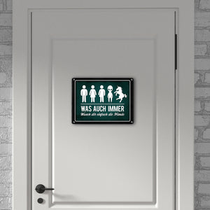 Wasch dir einfach die Hände Metallschild Toilette Hygiene Klo WC Einhorn waschen