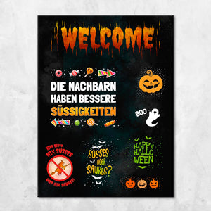 Halloween Kühlschrankmagnete im 8er Set
