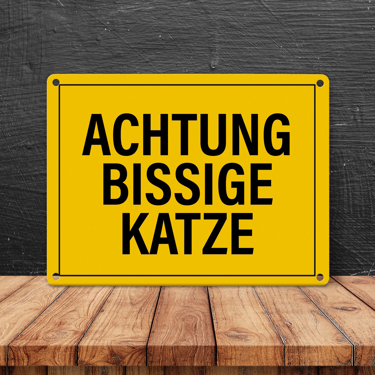 Achtung bissige Katze Metallschild