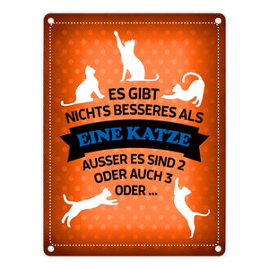 Es gibt nichts besseres als eine Katze Metallschild - Katzen Liebe Kater Haustier Lieblingstier