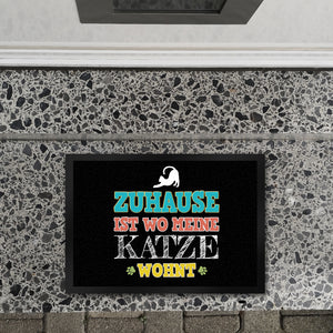 Zuhause ist wo meine Katze wohnt Fußmatte
