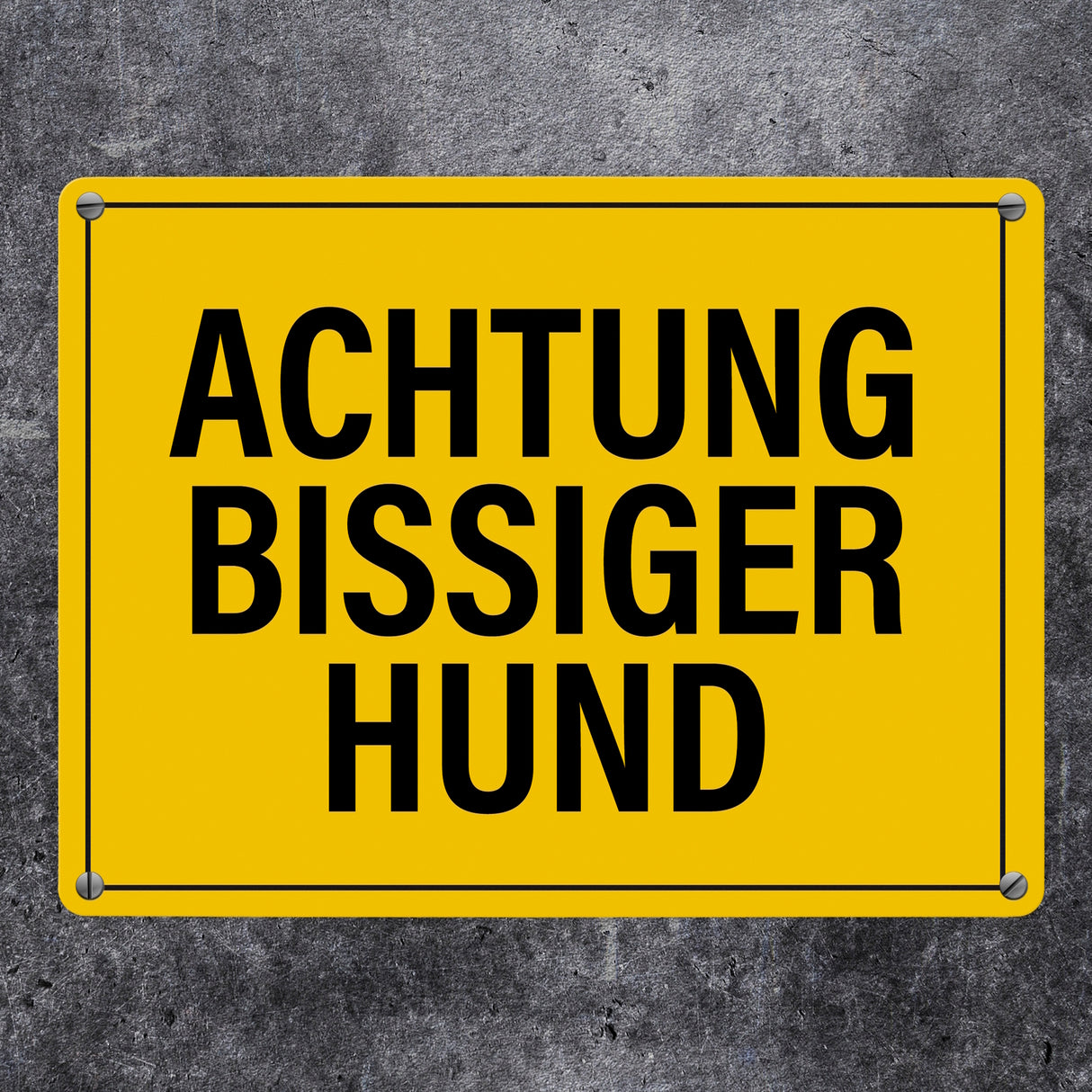 Achtung bissiger Hund Metallschild